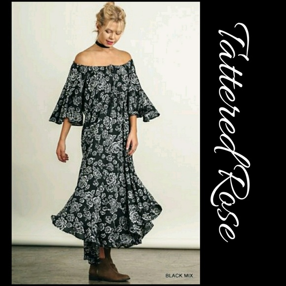 🌴BLACK Floral Maxi - Picture 3 of 7