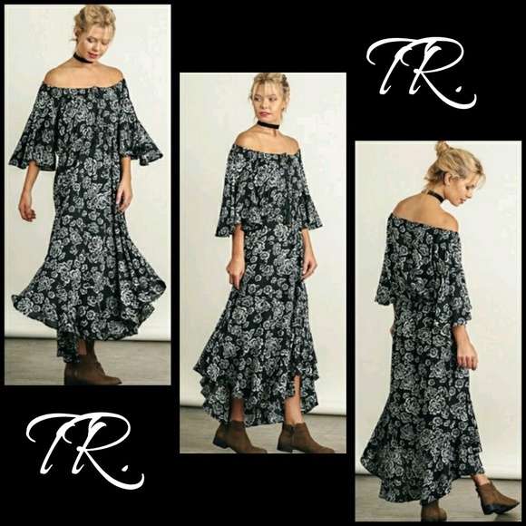 🌴BLACK Floral Maxi - Picture 5 of 7
