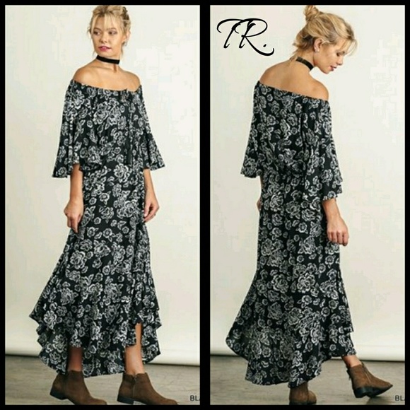 🌴BLACK Floral Maxi - Picture 7 of 7