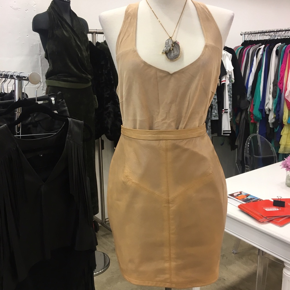 Magdalena Duma Sydney Leather Mini Skirt