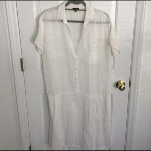 Steven Alan dropwaist cotton silk blend dress