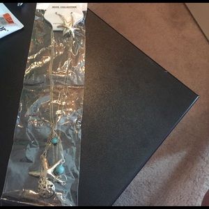 Matching earrings and necklace.