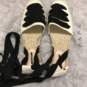 Zara Lace-up Espadrilles size 40