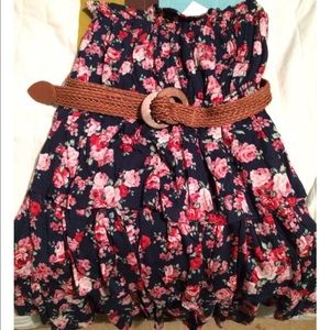 Strapless floral dress 1X