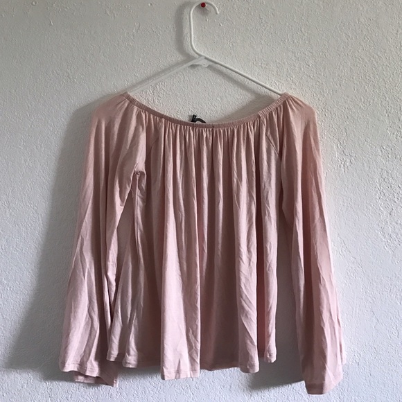 Cotton On blush long sleeve off the shoulder top - Picture 2 of 4