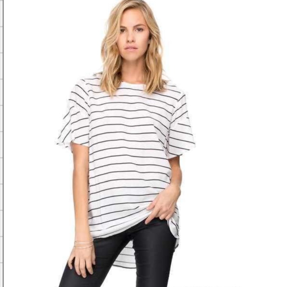 NWT Shilla “Movers” Stripe Oversize Top