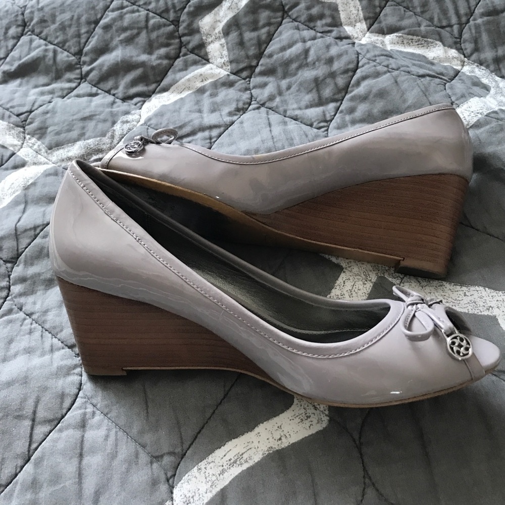 Coach peep toe wedge