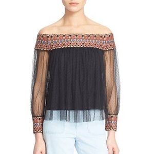 Alice + Olivia "Sidney" Off shoulder top