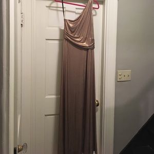 David Meister gold knit gown