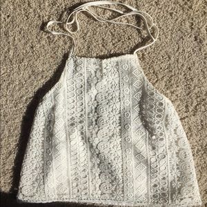 White Hollister Halter Top