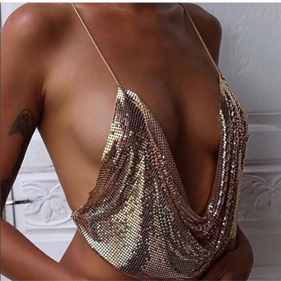 🎉Host Pick🎉 NEW! Halter Jeweled Top - Picture 4 of 8