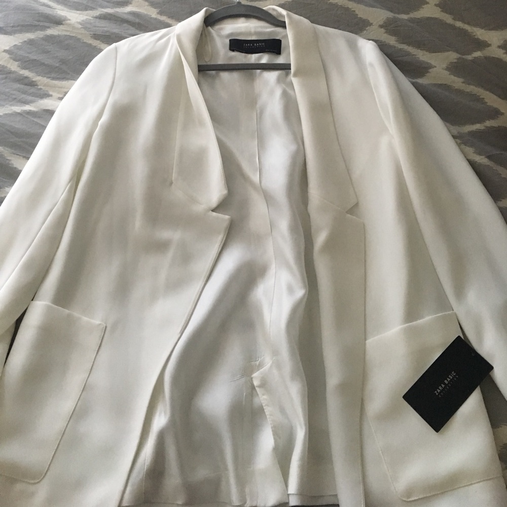 Zara Basic Collection Unworn White Blazer Medium
