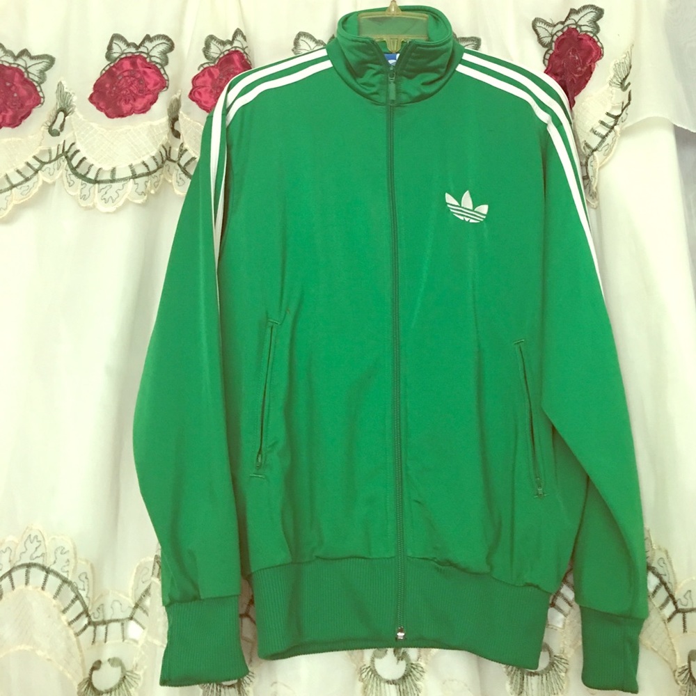 Green adidas jacket
