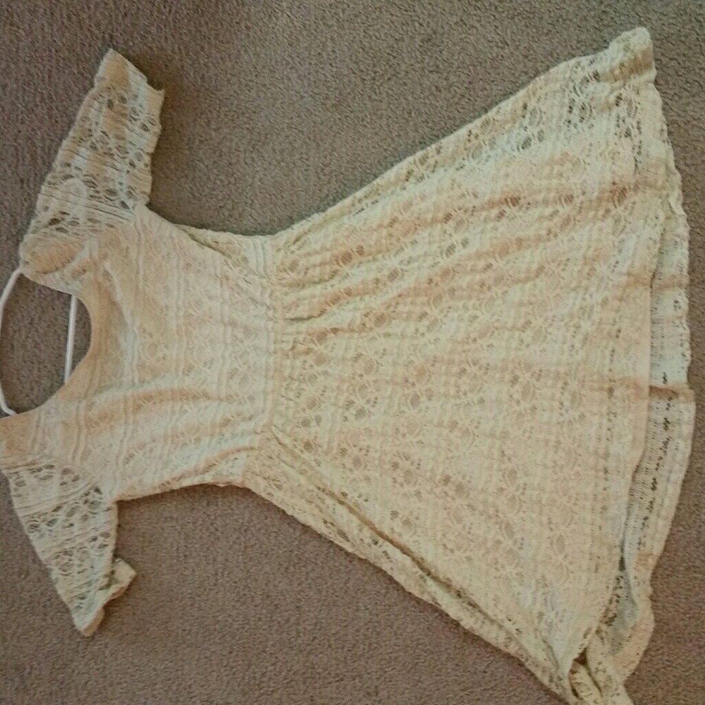 Short white lace dress