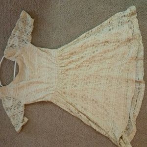 Short white lace dress