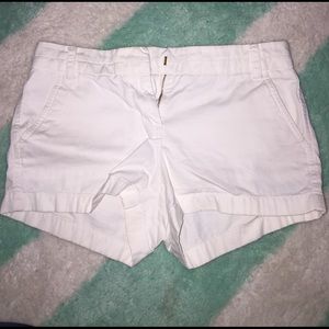 White jcrew chino shorts