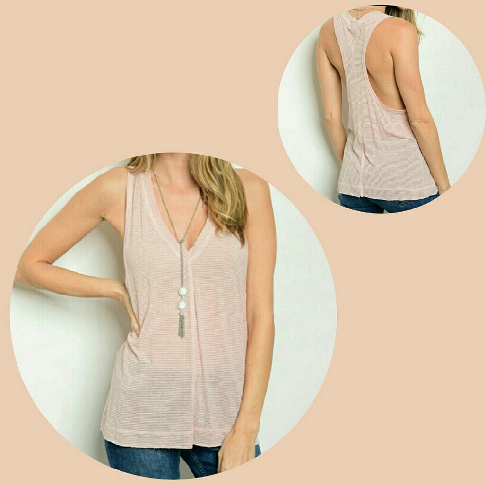 Blush racerback tank