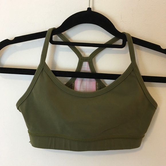lululemon athletica Other - LuLuLemon Green Pink Plaid Mesh Sports Bra Top