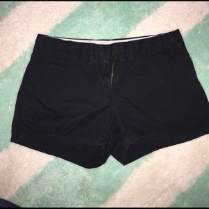 Black 3in jcrew chino shorts