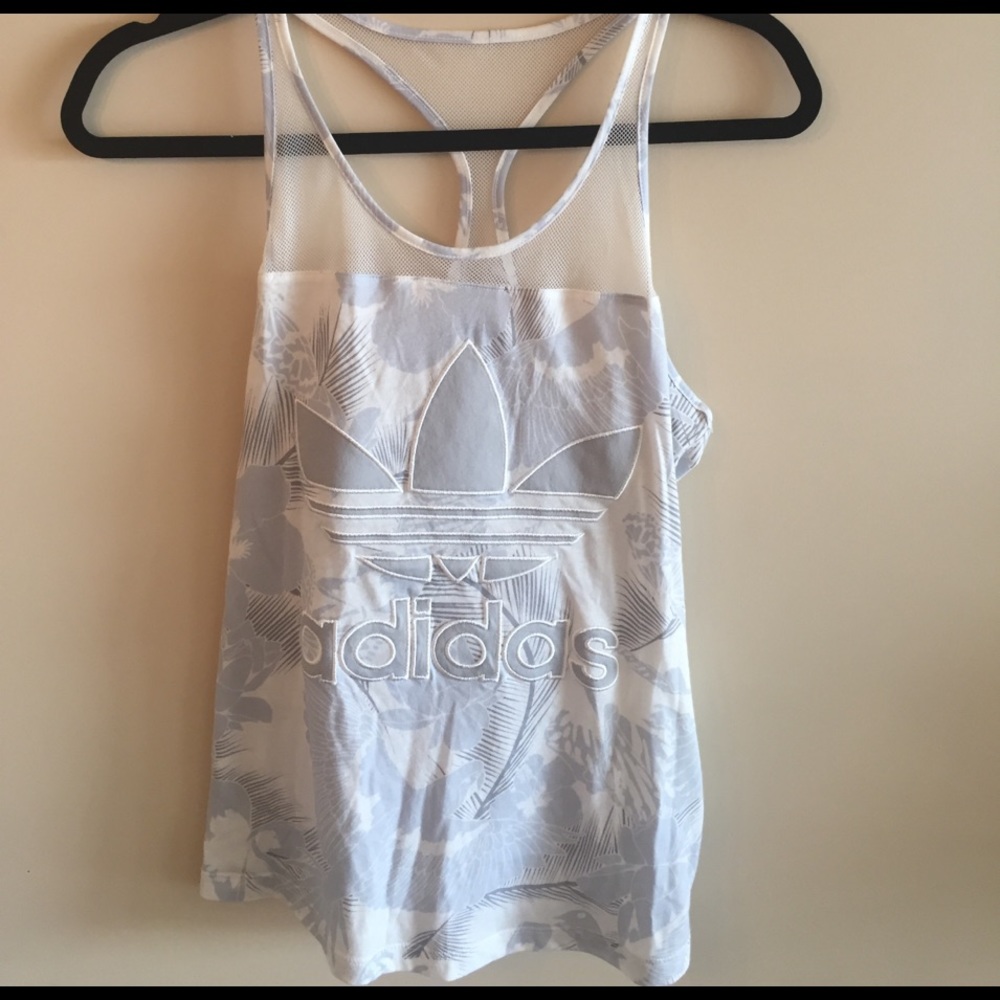 Adidas floral tank top