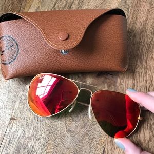 Aviator orange flash polarized Ray-ban's