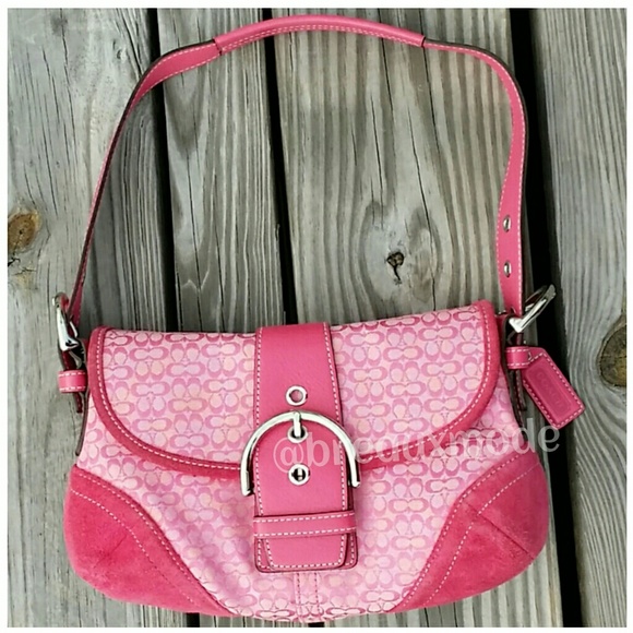 Coach Handbags - SALE Coach - Suede Signature Hobo Shoulder Bag