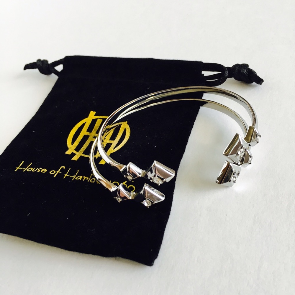 House of Horlow 1960 Silver Lyra Cuff Set - Picture 3 of 3