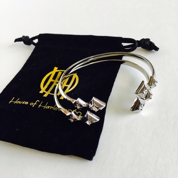 House of Horlow 1960 Silver Lyra Cuff Set - Picture 3 of 3