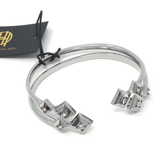 House of Horlow 1960 Silver Lyra Cuff Set - Picture 2 of 3