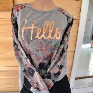 Rose gold "Hello" shirt SOLD💌