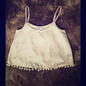 BCBGENERATION Crop Top Cream Flowy