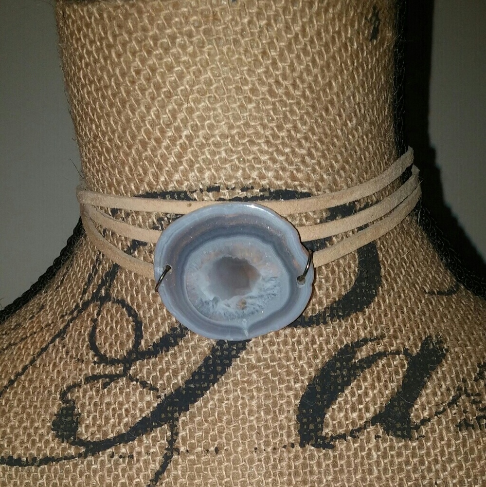 Agate Slice Choker