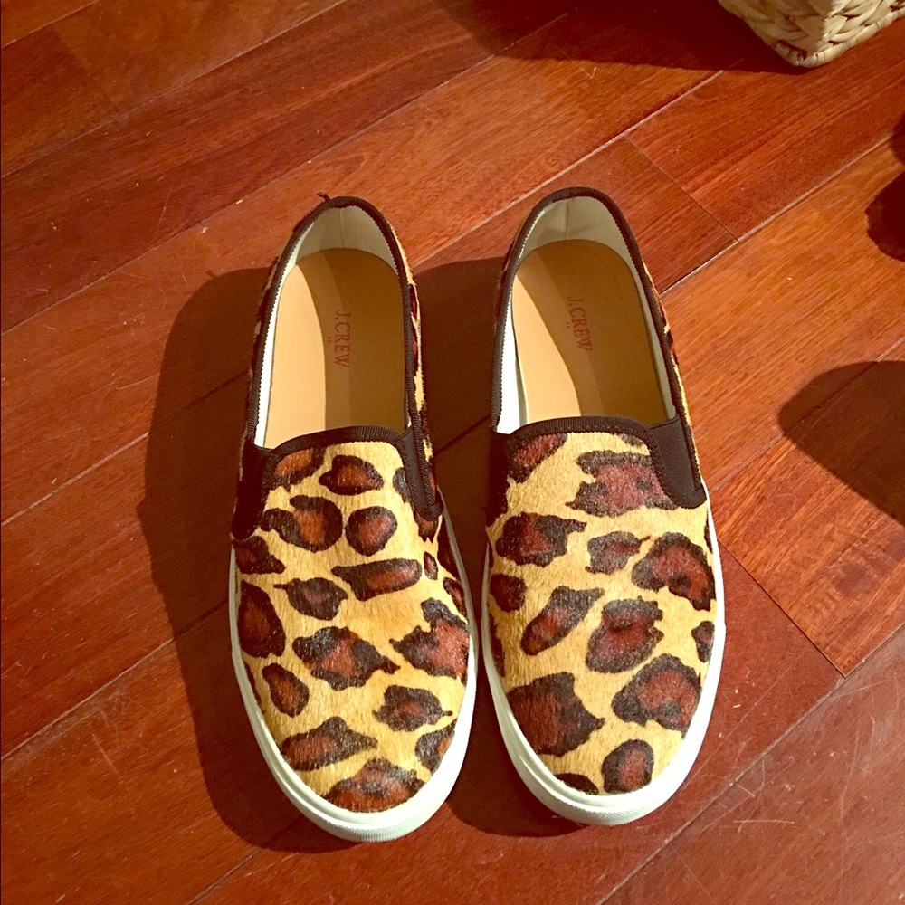J. Crew leopard sneakers, size 8, BRAND NEW
