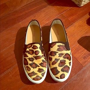 J. Crew leopard sneakers, size 8, BRAND NEW