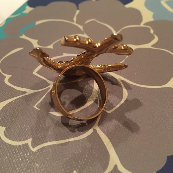 Anchor Rhinestone Ring - Picture 4 of 4