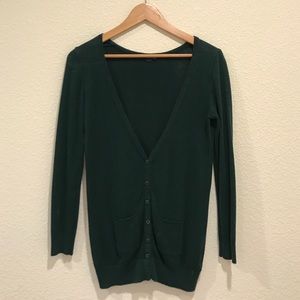 Forest green cardigan