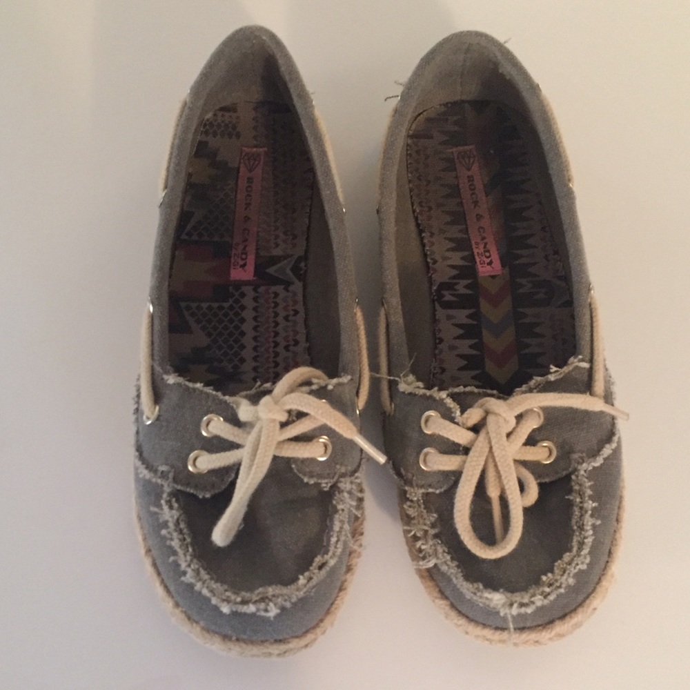 Cute grey and cream flats