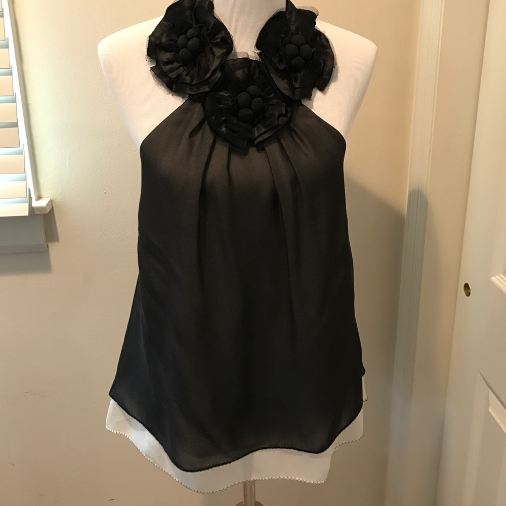 BCBG Max Azria tie neck top