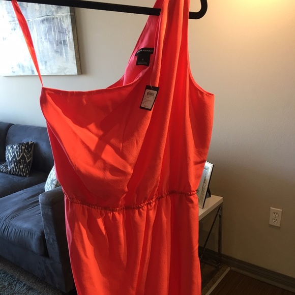 Club Monaco Unworn Silk Pink One Shoulder Dress - Picture 2 of 4