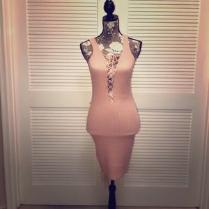 DUSTY PINK KNIT DRESS