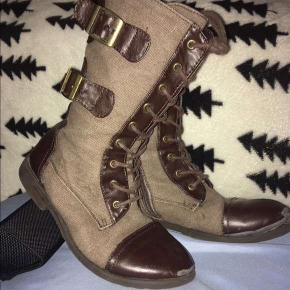 Steam Punk Mid Rise Boots - Picture 2 of 3