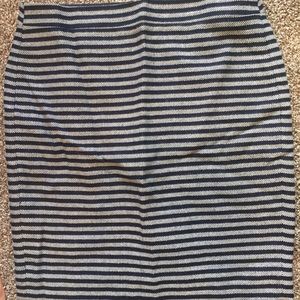 Striped Wool J Crew Pencil Skirt