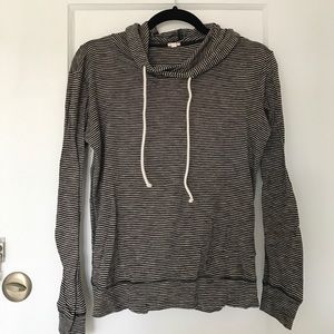 J Crew striped hoodie sweater