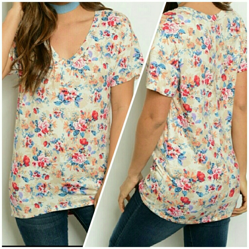 Spring floral tee