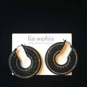 Lia Sophia mesh hoop earrings