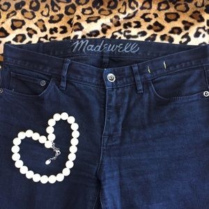 Madewell bootlegger boot cut jeans black size 28