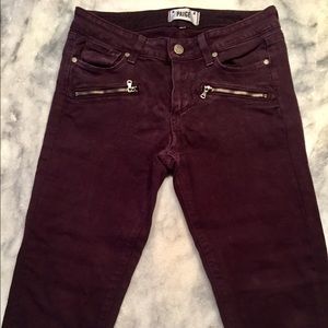 Paige Deep Plum Skinny Jeans