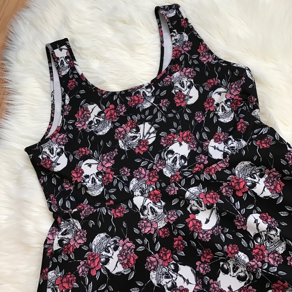 Torrid Skull & Roses Rockabilly Dress Plus Size
