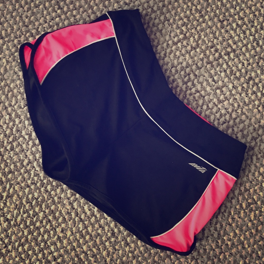 Asics black pink medium running shorts worn once