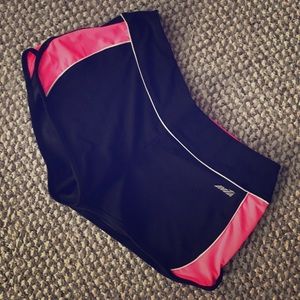 Asics black pink medium running shorts worn once
